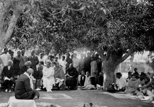 Rabindranath Tagore at Santiniketan